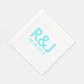 ロビンの卵ブルーアクアブルーターコイズ結婚ズ スタンダードランチョンナプキン (角)