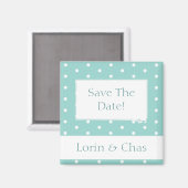 ロビンの卵ブルージュエリーボックスと水玉模様 マグネット (正面/裏面)