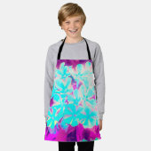 ロビンの卵ブルーペパーミントツイストフロックス花 エプロン (着用した状態)