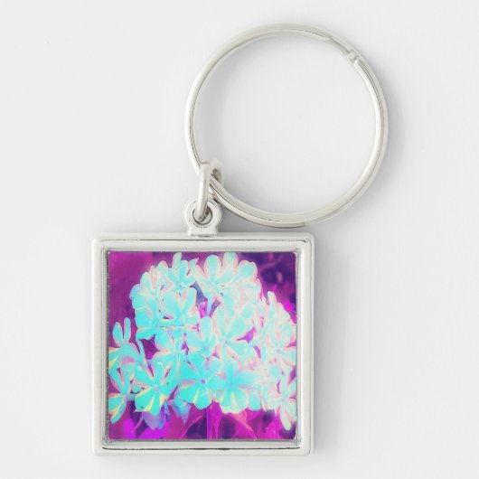 ロビンの卵ブルーペパーミントツイストフロックス花 キーホルダー (正面)