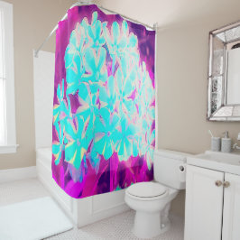 ロビンの卵ブルーペパーミントツイストフロックス花 シャワーカーテン