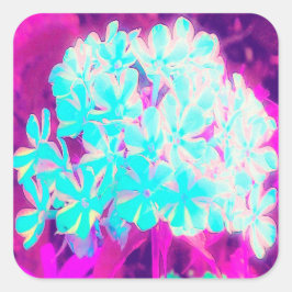 ロビンの卵ブルーペパーミントツイストフロックス花 スクエアシール