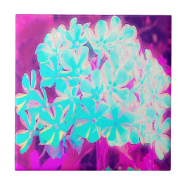 ロビンの卵ブルーペパーミントツイストフロックス花 タイル