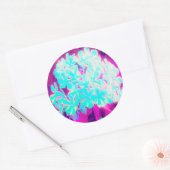 ロビンの卵ブルーペパーミントツイストフロックス花 ラウンドシール (封筒)