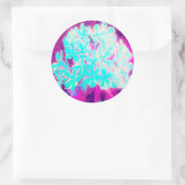 ロビンの卵ブルーペパーミントツイストフロックス花 ラウンドシール (バッグ)