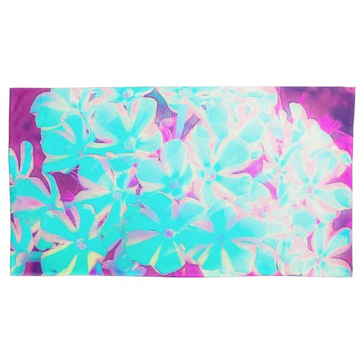 ロビンの卵ブルーペパーミントツイストフロックス花 枕カバー (正面左)