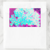 ロビンの卵ブルーペパーミントツイストフロックス花 長方形シール (バッグ)