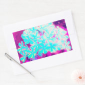 ロビンの卵ブルーペパーミントツイストフロックス花 長方形シール (封筒)