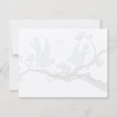 ロビンの卵ブルーヴィンテージラブバードありがとう サンキューカード (裏面)