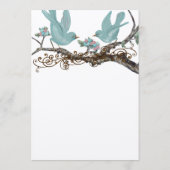 ロビンの卵ブルーヴィンテージラブバード結婚ズメニュー メニュー (裏面)