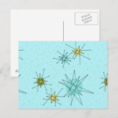 ロビンの卵ブルー原子スターバスト葉書 ポストカード (正面/裏面)