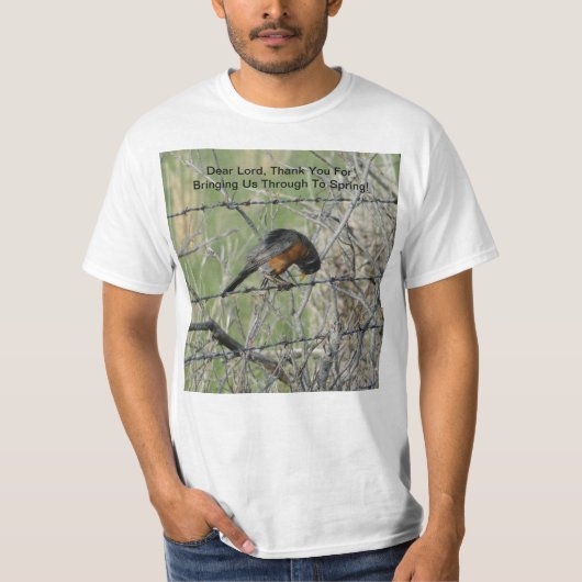 ロビンの感謝の春の祈りの言葉 Tシャツ (正面)