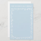 ロビンの文房具の卵の青い机 便箋 (正面/裏面)