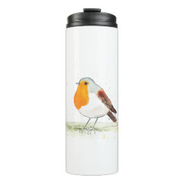 ロビンの水色の冬クリスマスバードウッドランド タンブラー