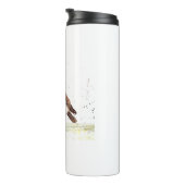 ロビンの水色の冬クリスマスバードウッドランド タンブラー (回転右)