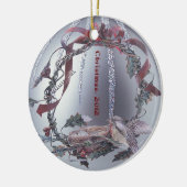 ロビンの赤い胸によって装飾される銀製のオーナメント セラミックオーナメント (左)