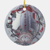 ロビンの赤い胸によって装飾される銀製のオーナメント セラミックオーナメント (裏面)