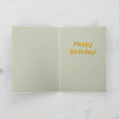 ロビンの鳥の庭 高く飛べ 誕生日をお祝いします カード (内部)