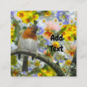 ロビンの鳥花 スクエア名刺 (正面)