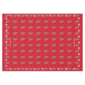 ロビンはクリスマスにツタの葉の野鳥にとまっていた テーブルクロス (正面(横))