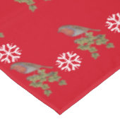 ロビンはクリスマスにツタの葉の野鳥にとまっていた テーブルクロス (アングル)