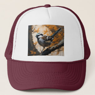 ロビンは木の油絵を描に入った。 キャップ