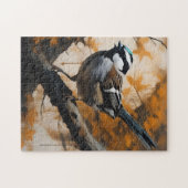 ロビンは木の油絵を描に入った。 ジグソーパズル (横)