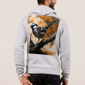 ロビンは木の油絵を描に入った。 パーカ (裏面)