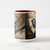 ロビンは木の油絵を描に入った。 マグカップ (中央)