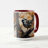 ロビンは木の油絵を描に入った。 マグカップ (正面右)