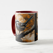 ロビンは木の油絵を描に入った。 マグカップ (正面左)