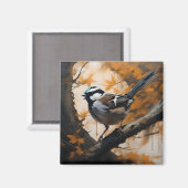 ロビンは木の油絵を描に入った。 マグネット (正面/裏面)