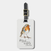 ロビンは記念碑の近くで天使のように見える ラゲッジタグ (正面縦)