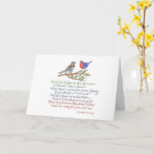 「ロビンは雀に向かって言った」 カード (黄色い花)