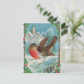 ロビンを描いたクリスマスカード シーズンポストカード (スタンド正面)