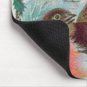 ロビンを描写するクリスマスカード マウスパッド (コーナー)