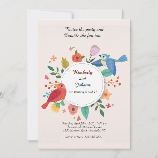 ロビンアンドブルージェイ招待状 招待状 (正面)