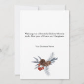 ロビンウィンターバーズビジネスクリスマスホリデーカード (裏面)