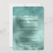 ロビンエッググリーンレースアンドダイヤモンドブライダルシャワー 招待状 (正面)