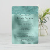 ロビンエッググリーンレースアンドダイヤモンドブライダルシャワー 招待状 (スタンド正面)