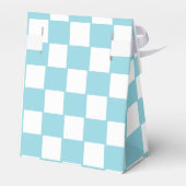 ロビンエッグブルーとホワイトスクエアパターンテント フェイバーボックス (裏面サイド)