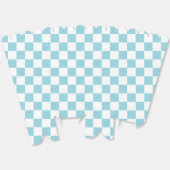 ロビンエッグブルーにホワイトスクエアパターンのポップコーン フェイバーボックス (見開き)
