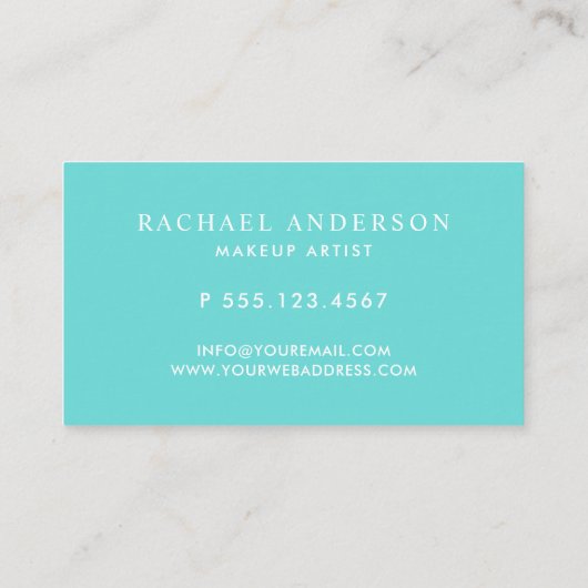 ロビンエッグブルースワンロゴミニマリスト 名刺 (裏面)