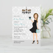 ロビンエッグブルーヒョウ妊娠ママ赤ちゃんシャワー 招待状 (スタンド正面)