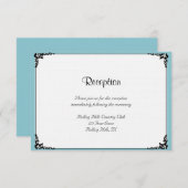 ロビンエッグブルーポーズウェディングレセプション 招待状 (正面/裏面)