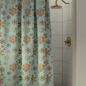 ロビンエレガントエッグブルーフェスティバル銅雪片 シャワーカーテン