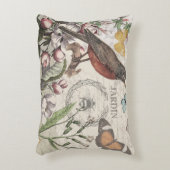 ロビンエレガントバードバタフライフランスのアート アクセントクッション (正面(垂直))