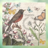 ロビンエレガントバードバタフライフランスのアート ウィンドウサイン (シート3)