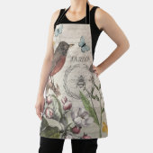 ロビンエレガントバードバタフライフランスのアート エプロン (インサイチュ)