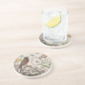 ロビンエレガントバードバタフライフランスのアート コースター (側面)